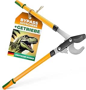 GRÜNTEK Grensax med växellåda T-REX 765 mm, vass bypass-trädgårdssax, 2 gånger högre kraftöverföring tack vare dubbel GEAR-DRIVE klippningsystem, med 100 dagars nöjdhetsgaranti. – Bäst i test – grensax bäst i test 2026