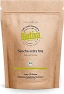 Biotiva Sencha grönt te organisk 1000g - Top Sencha - 1kg peak pris - Mild, något gräsbevuxen, denna off-torr och blommig - Fairbiotea certifikat - flaska och kontrolleras i Tyskland (DE-ECO-005)