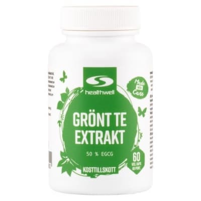 Healthwell Grönt Te Extrakt – Svenska favoriten – grönt te kapslar bäst i test 2026