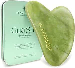 PLANTIFIQUE Gua Sha Ansiktsverktyg från Plantifique - Anti Aging GuaSha Massage Tool - Jawline Sculptor - GuaSha Tool for Face - Face Sculpting Tool för din hudvårdsrutin - Jade Gua Sha – Bäst i test – gua sha bäst i test 2026