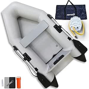 NEMAXX® Uppblåsbar Båt 230/330/380 cm för 2/5/7 Personer – Paddel-, Fiske- & Rodd Båt – Luftgolv/Aluminiumgolv, Motoriserbar, upp till 905 kg – inkl. 2 Paddlar, Pump, Väska & Reparationssats – Bäst i test – gummibåt bäst i test 2026