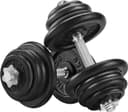 SONGMICS Hantlar, hantlar i gjutjärn, 50 kg, justerbar, för män och kvinnor, träning, konditionsträning, styrketräning för hemmet, gym, svart SYL50BS