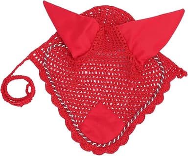 Alomejor Hästhuva, Virkad Flugslöja i Ren Bomull Som Andas med Handgjord Design, för Känsliga Hästar