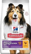 HILL S Sensitive Stomach & Skin Medium Adult - torr hundmat med kyckling 2,5 kg