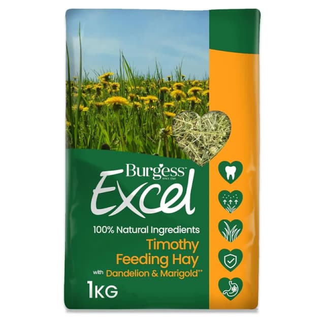 Burgess Excel Hö Maskros & Ringblomma 1 kg – Bästa blomsterbalen – hö för kanin bäst i test 2026