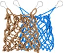 Kanin fodernät, 2 stycken kaniner höunnät för upphängning, multifunktionell foderdispenser för kyckling, kyckling, kanin, fjäderfä, marsvin