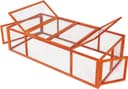 tectake 801082 XXL kaninstall med frihjul, utomhushage av trä och metallgaller, kaninhage med 4 dörrar, 181 x 90 x 48 cm (brun | nr 404403)
