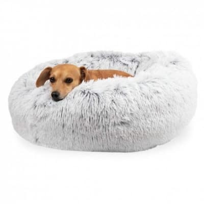 Little&bigger Fluffy Bädd Frostvit – Högst kantstöd – hundbädd bäst i test 2026