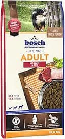bosch TIERNAHRUNG 52080015 Hundmat med Lamm & Ris, 15 kg