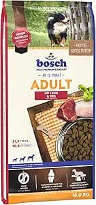 bosch TIERNAHRUNG 52080015 Hundmat med Lamm & Ris, 15 kg