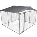 Hundgård 16m² | Galvaniserat Stål | Vattentätt & Uv-skyddande Tak