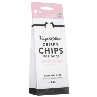 Hugo & Celine Crispy Chips 80 G – Renast innehåll – hundgodis bäst i test 2026