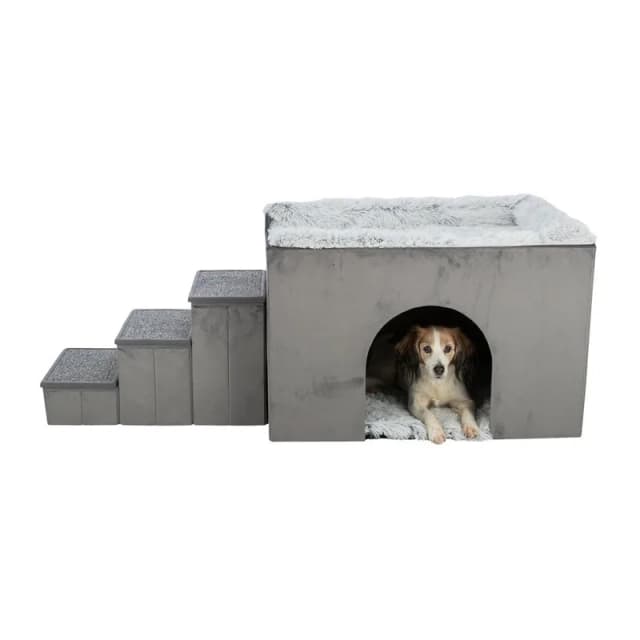 Trixie Harvey Hundkoja med Trappa – Bästa storhundsval – hundkoja inomhus bäst i test 2026