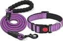haapaw Reflekterande hundhalsband vadderat med mjuk neopren andningsbar justerbar hundhalsband i nylon för små medelstora hundar