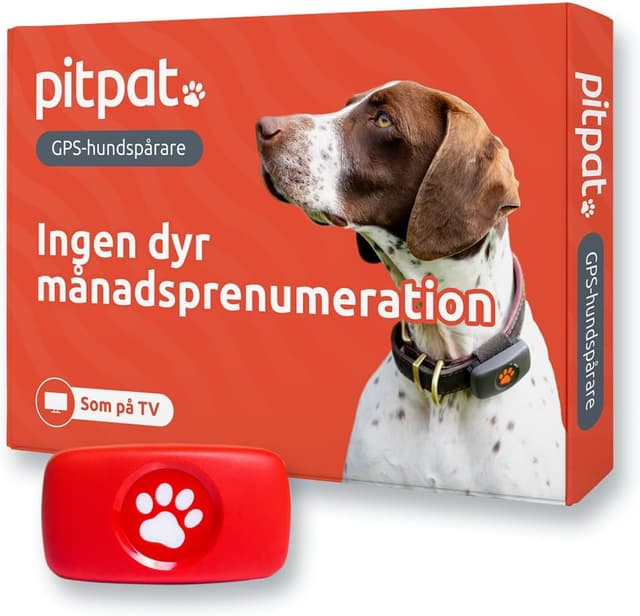 PitPat Hund GPS-spårare – inget abonnemang eller dolda månadsavgifter – obegränsat intervall – lätt och vattentät – (Fireside Snoozer röd) – Bäst i test – hundpejl gps bäst i test 2026