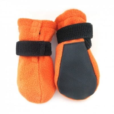 Basic Paws Fleece Hundskor Korta Orange 4-pack – Mjukast passform – hundskor vinter bäst i test 2026