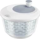 Westmark Salad Spinner – Idealisk för att tvätta, snurra och servera sallad, platsbesparande salladsskål med lock och hällpip, halkfri, 4,4 l – plast, BPA-fri