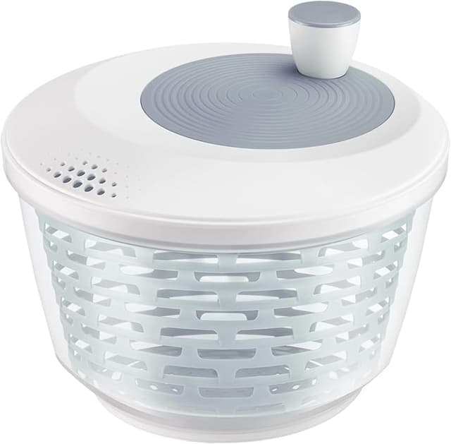 Westmark Salad Spinner – Idealisk för att tvätta, snurra och servera sallad, platsbesparande salladsskål med lock och hällpip, halkfri, 4,4 l – plast, BPA-fri – Bäst i test – huvudsallad bäst i test 2026