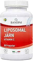 Bandini® Liposomalt järntillskott 30mg – Vitaminer C A B12 B6 + Syra Folic – Maximal absorption - Järn Hög biotillgänglighet, mot trötthet och utmattning – Liposomal Iron Supplement 60 Kapslar