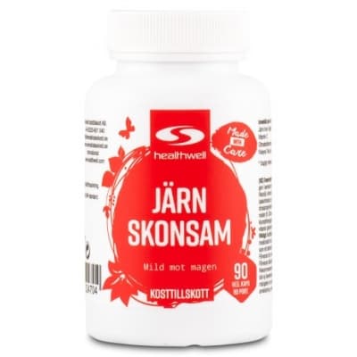 Healthwell Järn Skonsam – Bäst i test – järntabletter bäst i test 2026