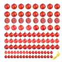 Be Basic Julgranskulor 100 Delar Röda