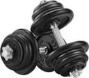 SONGMICS Hantlar, hantlar i gjutjärn, 50 kg, justerbar, för män och kvinnor, träning, konditionsträning, styrketräning för hemmet, gym, svart SYL50BS