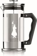 Bialetti Preziosa kaffepress, fransk pressfilter för kaffe eller te, rostfritt stålkropp och borosilikatglasbehållare, diskmaskin säker, 350 ml, för 3 koppar