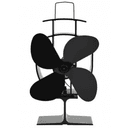Vidaxl Kaminfläkt 4 Blad Svart