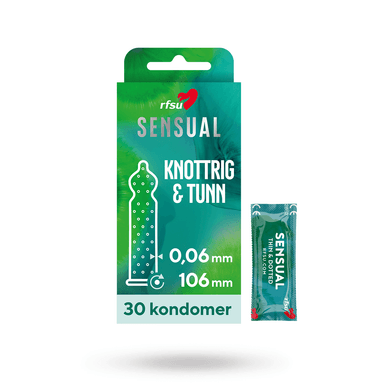 RfsuSensual (näkken) - Knottrigt Tunn Kondom - 30 Pack