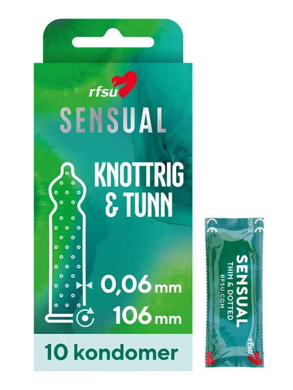 RFSU Sensual Näkken Knottriga Kondomer 10-pack – Bäst för par – knottriga kondomer bäst i test 2026