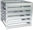 Kompostor av metall - Trädgårdskompostor TIMBELA M800-91 x 91 x H85 cm / 704L - Kompostor