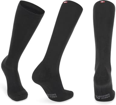 DANISH ENDURANCE Kompressionsstrumpor, 21-26 mmHg, Återhämtning för löpning & sport, flygstrumpor med stöd, för Män & Kvinnor, Unisex, 1 och 2-Pack