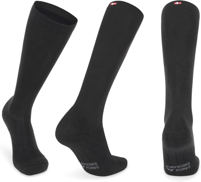 DANISH ENDURANCE Kompressionsstrumpor, 21-26 mmHg, Återhämtning för löpning & sport, flygstrumpor med stöd, för Män & Kvinnor, Unisex, 1 och 2-Pack – Bäst i test – kompressionsstrumpor bäst i test 2026