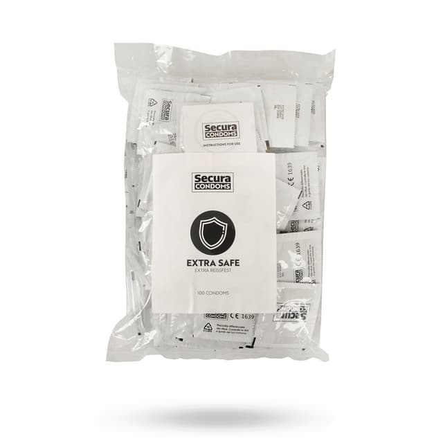 -33%SecuraExtra Safe 100-pack Kondomer – Bästa för långvarig användning – kondomer bäst i test 2026