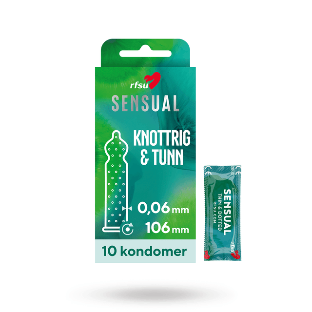-14%RfsuSensual (näkken) - Knottrigt Tunn Kondom - 10 Pack – Bästa för extra njutning – kondomer bäst i test 2026