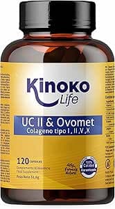 UC-II & OVOMET Kollagen 120 kapslar | Typ I, II, V, X med hyaluronsyra, ingefära, boswellia, bambu & vitamin C | Premium kosttillskott för leder och rörlighet. – Bäst i test – kosttillskott för lederna bäst i test 2026
