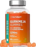 Gurkmeja Ingefära och Piperin | 90 Veganska Gummies | Gurkmeja Extrakt Curcumin och Piperin Kosttillskott | Svart Peppar Tillagg | Hög dos | Turmeric Ginger Black Pepper Supplement | av Horbaach