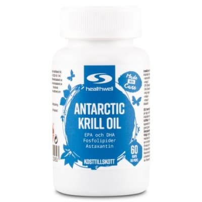 Healthwell Antarctic Krill Oil – Optimala fettsyror – krillolja bäst i test 2026