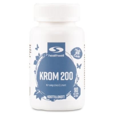 Healthwell Krom 200 – Billigaste valet – kromtabletter bäst i test 2026