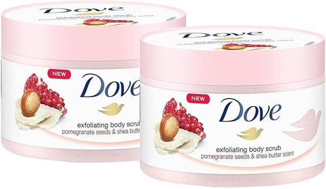 Dove exfolierande kroppsskrubb med granatäpplefrön och sheasmör doft 225 ml (förpackning med 2) – Bäst i test – kroppsskrubb bäst i test 2026