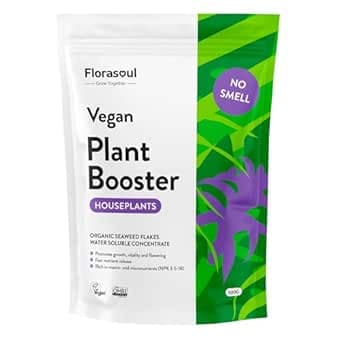 Ekologisk gödsel för krukväxter/husväxter, ekologisk, vegansk, certifierad, luktneutral Upp till 30% mer tillväxt och blomning, miljövänlig, hållbar och effektiv, vattenlöslig 500g/350l – Bäst i test – krukväxtnäring bäst i test 2026