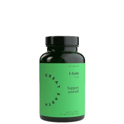 Great Earth L-lysine 500 Mg Aminosyror 120 Kapslar – Topval kapslar – l-lysin bäst i test 2026
