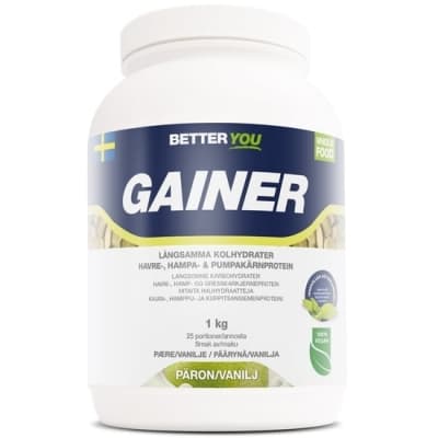 Better You Whole Food Gainer Päron/vanilj – Exklusivt val – långsamma kolhydrater bäst i test 2026