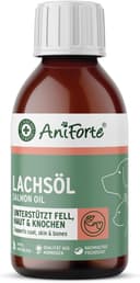 AniForte Laxolja för katter och hundar 100 ml – naturlig fiskolja från Norge, rik på Omega 3, nyfylld i Tyskland, tillägg för katter utan tillsatser, enkel droppdosering