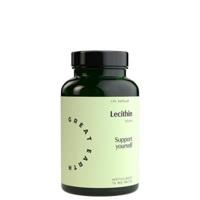 Great Earth Lecithin Softgels 1200 Mg 120 Kapslar – Bästa för veganer – lecitin bäst i test 2026