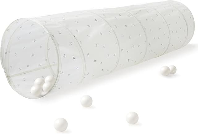 3 groddar lektunnel för barn – pop-up hopfällbara tunnlar med återvunnet tyg – rolig kryptunnel för småbarn, baby, barn att krypa igenom, bruttomotorleksak för inomhuslek – blåbär elfenben – Bäst i test – lektunnel bäst i test 2026