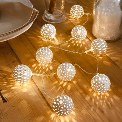 Led-ljusslinga, Metallkulor, Vit, 10 Ljus – Snyggaste stilen – ljusslinga inomhus bäst i test 2026
