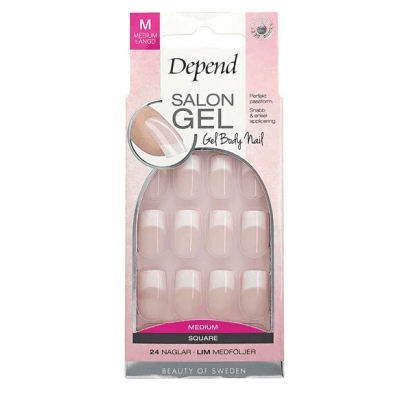 Depend Salon Gel Nude Square Medium – Största paketet – lösnaglar bäst i test 2026