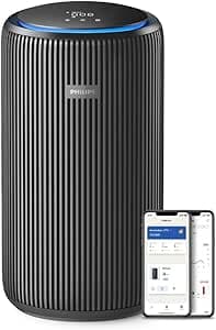 Philips luftrenare 4200-serien, HEPA NanoProtect + dubbelt aktivt kolfilter, CADR 600m³/h för 156m², ultratyst, intelligent och energieffektiv (AC4221/11)