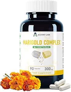 Lutein & Zeaxanthin 300 mg – 90 veganska kapslar | Tagetesblomsextrakt med vitamin A, C och zink | Naturliga ögonvitaminer som stödjer synen | Oberoende laboratorietestat – Bäst i test – lutein bäst i test 2026